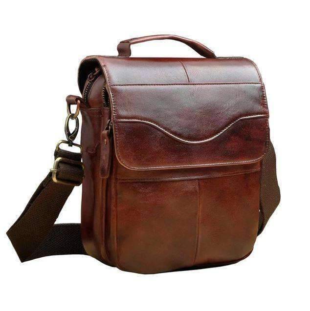 Vintage Genuine Leather Shoulder Crossbody Bag for Men Crossbody Bags GuangZhou CoolCow Leather Industry CO.,LTD wine 