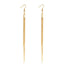 Vintage Long Tassel Earrings Drop Earrings I Handmade Gold 