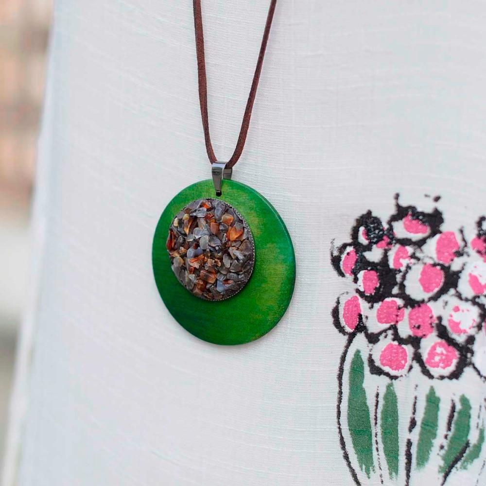 Vintage Wooden Plant Necklaces Pendant Necklaces Coostuff Official Store 