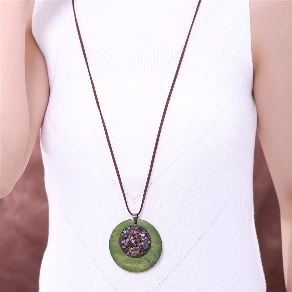 Vintage Wooden Plant Necklaces Pendant Necklaces Coostuff Official Store 