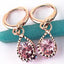 Water Drop CZ Crystal Earrings Drop Earrings GUVIVI Official Store Pink 