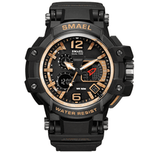 Water Resistant S Shock Casual LED Men's Sports Watch Sports Watches SMAEL Official Store Gold
