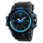 Waterproof Calendar Chronograph Dual Display Wristwatches Sports Watches Skmei OfficialFlagship Store Blue 