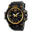 Waterproof Calendar Chronograph Dual Display Wristwatches Sports Watches Skmei OfficialFlagship Store Gold 