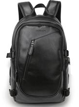 Waterproof Leather Laptop Backpack for Men Backpacks VORMOR Official Store Black 15 Inches