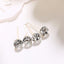 White Crystal Earrings Kit Pack Stud Earrings Elegant Lady's Jewelry Store 