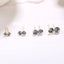 White Crystal Earrings Kit Pack Stud Earrings Elegant Lady's Jewelry Store 