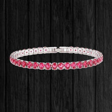 Womens Colorful Zirconia Cube Sleek Tennis Strand Bracelet Strand Bracelets UMODE Official Store