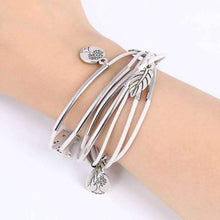 Women’s Multilayer Strand Bracelet With Silver Leaves Strand Bracelets ZOSHI Official Store