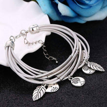 Women’s Multilayer Strand Bracelet With Silver Leaves Strand Bracelets ZOSHI Official Store