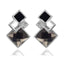 Women’s Vintage Long Square Gold Color Crystal Big Stud Earrings Stud Earrings LYIYUNQ Official Store E012 S Champagne 