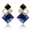 Women’s Vintage Long Square Gold Color Crystal Big Stud Earrings Stud Earrings LYIYUNQ Official Store E012 S Sky Blue 