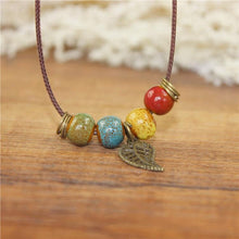 Wood Collar Stone Ceramic Necklaces Pendant Necklaces Miredo 