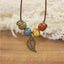 Wood Collar Stone Ceramic Necklaces